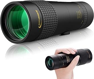 Aurosports 10-30x40 Zoom Monocular for Adults, Monocular Telescope High Power with Bak4 Prism, Compact Monoculars for Bird Watching Traveling Hunting Camping - Gift for Men
