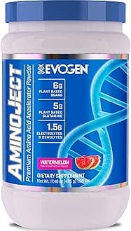 Evogen AminoJect - Premium BCAA Powder & EAA Recovery Formula with Electrolytes | Amino Acids Supplement for Muscle Growth, Hydration, & Recovery | Watermelon | 30 Servings