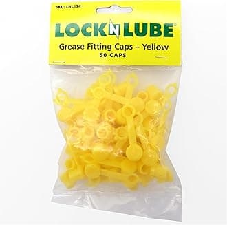 LockNLube LNL134 Grease Fitting Caps, 50 count, Yellow