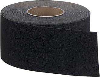 3M Safety-Walk Medium Duty Resilient Tread, 4 in x 60 ft, Anti-Slip Black Tape, Adhere Without Wrinkling, Curling, Tearing, Shrinking or Lifting, Self-Adhesive Backing, Quick & Easy Application (7738)
