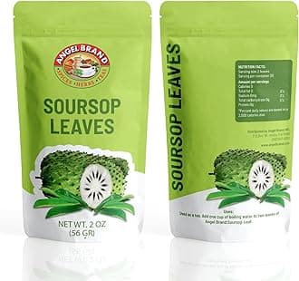 Angel Brand Dried Guanabana Leaves for Herbal Tea – Ideal for Brewing Refreshing and Beneficial Drinks – 2oz