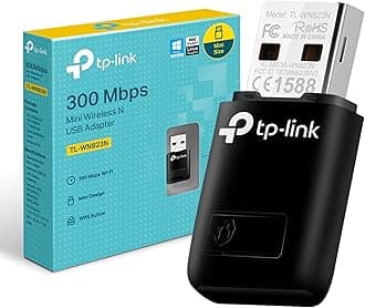 TP-Link TL-WN823N Mini USB WiFi Adapter for PC, USB WiFi Dongle for PC, Windows 11/10/8.1/8/7/XP, Mac OS, Linux, SoftAP Mode, Mini-sized Design & Portable, Easy Setup, HD Video/Gaming/Streaming