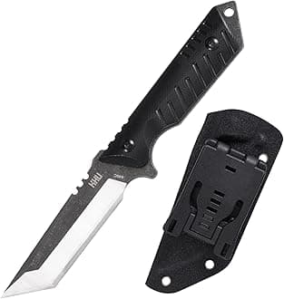 KHU Survival Knife Fixed Blade Knife Hunting Knife 440C Steel G10 Handle