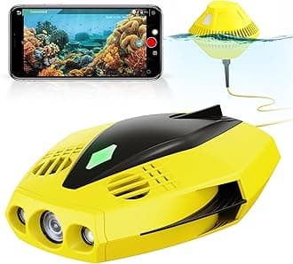Chasing Dory Underwater Drone - Palm-Sized 1080p Full HD Underwater Drone with Camera for Real Time Viewing, APP Remote Control Purple (Yellow)