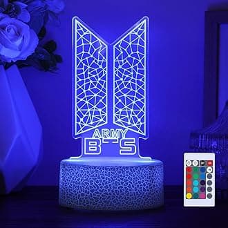 Bangtan Boys 16 Colors LED Acrylic Night Light Bedside Lamps Bedroom Home Room Decoration for Army Fans Gifts