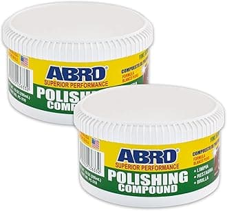 ABRO Superior Performance Polishing Compound, 10 oz., High-tech Shine Car Scratch Remover for Vehicles, Restorers Swirls and Scratches, Buffing Compound for Oxidized Finishes, Smooth, Reflect, Clean