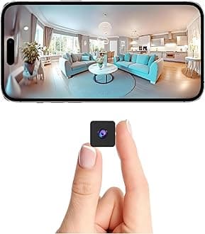 Mini Camera Home Wireless Security Cam Indoor HD Camera Small Smart WiFi House Portable Cameras Tiny House Nanny Body Cam Battery Life Powered Body Cameras 150 Wide Angle Night Vision Motion Detection
