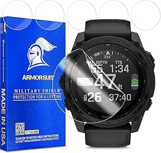 ArmorSuit 6 Pack for Garmin Tactix 8 / Fenix 8 / Fenix 7X/7X Pro [51mm] Screen Protector MilitaryShield HD Clear Film - Made in USA
