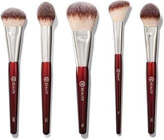 BK BEAUTY - CORE LINE EXTENSION FACE SET (5PC) - Professional Makeup Brush Set for Liquid, Cream & Powder | Premium Makeup Brushes for Flawless Application