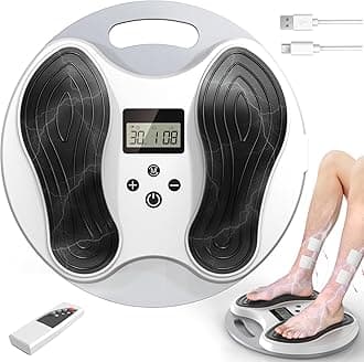 Circulation Blood Booster for feet and Legs, EMS Foot Massagers for Pain Relief and Circulation with TENS, Foot Massage Machine Neuropathy Pain Relief for Feet