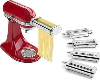 KSMPDX Pasta Deluxe Set Stand Mixer Attachment, Stainless Steel, 5 Piece (Pack of 1)