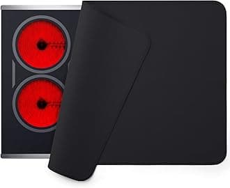 FLASLD Fireproof and Waterproof Stove Top Covers, 21×36 inch Electric Stove Cover Mat, Glass Top Stove Cover - Ceramic Glass Cooktop Protector - Flat Top Oven Cover, Black Without Logo
