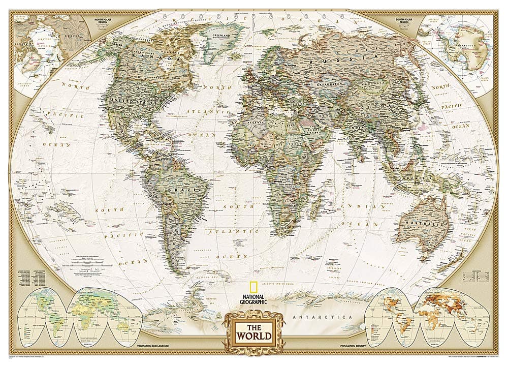 World Executive, Mural Flat: Wall Maps World