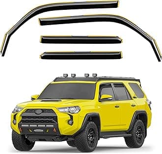 in-Channel Window Rain Guards Fit for Toyota 4Runner 2010-2024 Extra Durable Window Deflectors Vent Visors Vent Shades Window Visors Rain Guard Exterior Car Accessories - 4 pcs