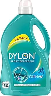 Sport Detergent (60 Wash Loads), Liquid Laundry Detergent for Active Wear Clothes, Sport Detergent to Remove malodour, Keep Elasticity and renews in every wash with optimal results in 10 washes