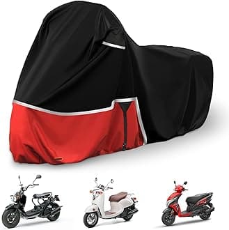 Waterproof Motorcycle Cover Replace for Honda Scooter Model, 420D Oxford Cloth Honda Ruckus, Metropolitan, Dio and ADV150 Scooter Cover for Snow Rain Dust Protection