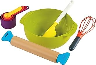 Joseph Joseph Bake | Toy Kitchen Baking Set for Children Aged 3 Years & Up | Includes Moving Rolling Pin for Imaginative Play!
