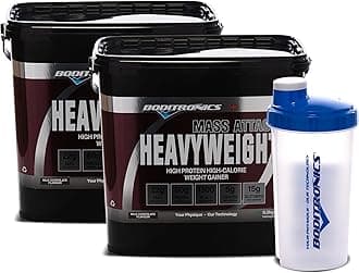 – Mass Attack Heavyweight Mass Gainer Powder with Free Shaker, High Protein and High Calorie Weight Gainer Protein Powder with 5g Creatine, BCAA, Glutamine and Beta Alanine(Milk Chocolate)