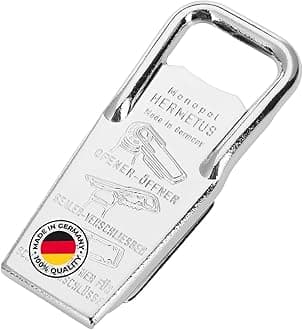 Bottle Opener and Sealer, bottle opener, screw cap opener, 3-in-1, steel/rubber, 8.6 x 3.7 x 1.5 cm, Hermetus, silver/red, 61832270