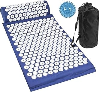 Komodo Acupressure Mat with Pillow & Ball Acupuncture Pin Massage Set (Blue)
