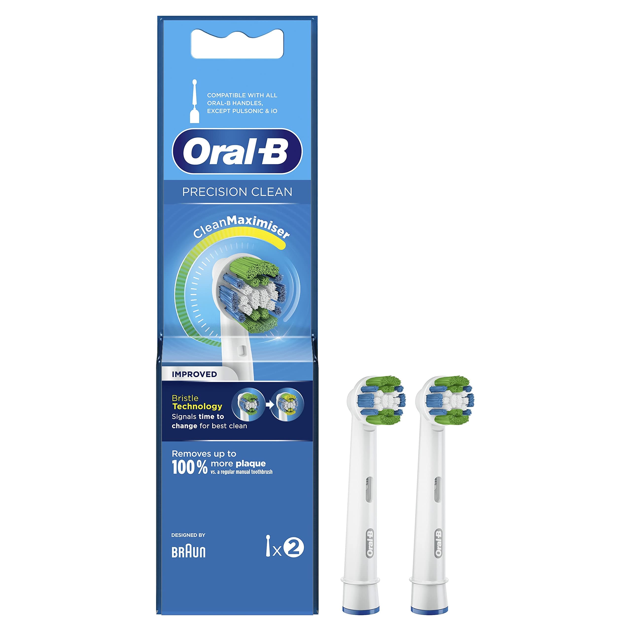 Oral-B - Precision Clean Replacement Heads with CleanMaximiser-Technology - 2 Pieces