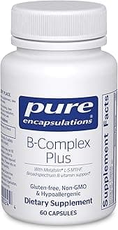 Pure Encapsulations B-Complex Plus - B Vitamins Supplement to Support Neurological Health, Cardiovascular Health, Energy Levels & Nervous System Support* - with Vitamin B12 & More - 60 Capsules