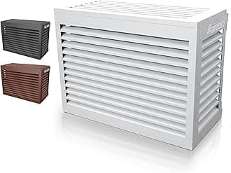 Airdeko Premium Mini Split AC Air Conditioner Cover for Outside Units - Decorative Metal Mini Split Condenser Cover - Rustproof, All-Season Outdoor Protection with Sleek Design - Secure & Durable (L)