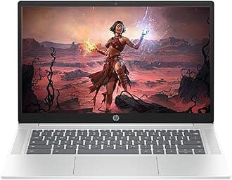 HP Chromebook 14 inch Laptop, FHD Display, Intel N100 Up to 3.4GHz, Intel UHD Graphics, 4 GB RAM, 64 GB eMMC, Chrome OS, Bluetooth, Wi-Fi