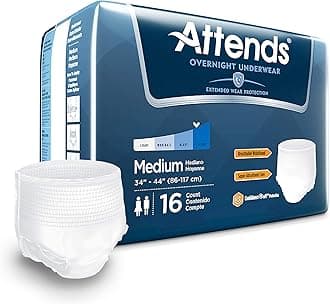 Attends APPNT20 - Overnight Underwear, Medium, Unisex, 16 count (pack of 4)