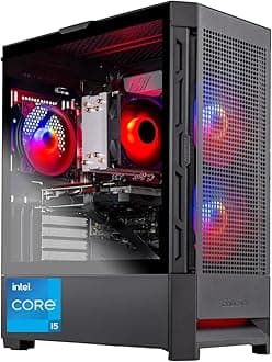 Skytech Gaming Blaze4 Mini Desktop PC, Intel i5 14400F 2.5 GHz (4.7GHz Turbo), NVIDIA RTX 5060 Ti 16GB, 1TB Gen4 NVMe SSD, 16GB DDR5 RAM 5200, 650W Gold PSU, Wi-Fi, Win 11