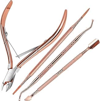 FANDAMEI Nail Care Kit, Nail Cuticle Nippers, Ingrown Toenail Tools Kit, Nail Lifter, Toenail File and Lifters Stainless Steel, Nail Cuticle Pushers, Professional Manicure and Pedicure Set, 4 PCS
