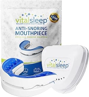 VitalSleep Anti Snoring Mouthpiece for Women – Adjustable Anti-Snoring Device with Custom Fit – FDA-Cleared Snore Guard for Comfortable Sleep – Moldable Mouthpiece, Small Size, Made in USA