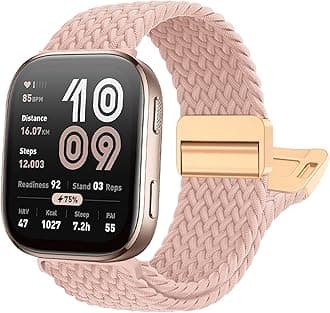 Braided-Band Compatible with Amazfit-Bip 5/Bip 6,22mm Upgrade Magnetic Band for Amazfit Helio/GTR 4/GTR 3 Pro/GTR 3/GTR 2e/GTR 2/GTR 47mm/Stratos 3/2/2s/Pace