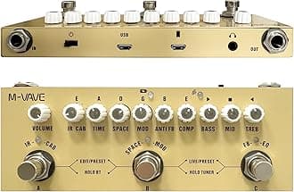 SharkChili Multi Effects Acoustic Guitar Pedal,Cube Baby AC Guitar Multi Effects Pedal Delay Chorus Tremolo Reverb Effect Pedal