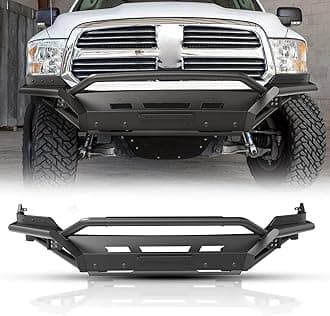 Nixon Offroad Front Bumper for 2013-2018 Dodge RAM 1500 Pickup Truck(Excluding Rebel) / 2019-2024 RAM 1500 Classic(Excluding Warlock) Heavy Duty Steel Bumper with LED Lights with Bull Bar