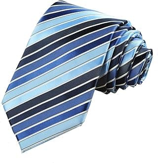 KissTiesMens Tie Striped Satin Necktie Wedding Ties + Gift Box