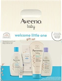 Welcome Little One Gift Set, Baby Skincare Set with Nourishing Baby Body Wash & Shampoo, Calming Bath Wash, All Over Baby Wipes, Daily Moisturizing Lotion, & Baby Balm, 5 Items