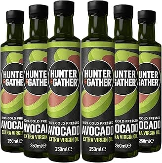 Hunter & Gather Extra Virgin Avocado Oil 1.5l | 100% Natural Cold Pressed, Unrefined and Bottled in UK | Versatile for Cooking, Drizzling & Dipping I Seed-Oil Free