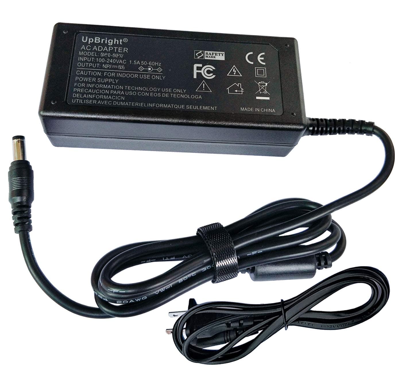 UpBright New 18V AC/DC Adapter Compatible with ID: 2.5mm OD: 5.5mm Barrel Round Plug 2.5 mm X 5.5 mm 18 Volt 3 Amp 18 V 18.5V 3A 18VDC 3.0A - 3.5A (Positive Inside) Power Supply Cord Cable Charger PSU