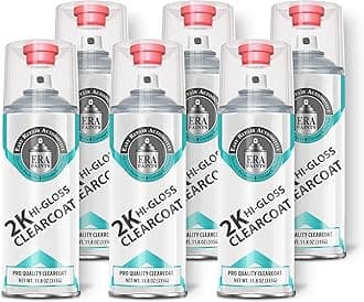 ERA Paints 2K High Gloss Automotive Clear Coat Spray/Aerosol Can – Professional Quality & Finish - Easy to Use – Best Value (6 pack)