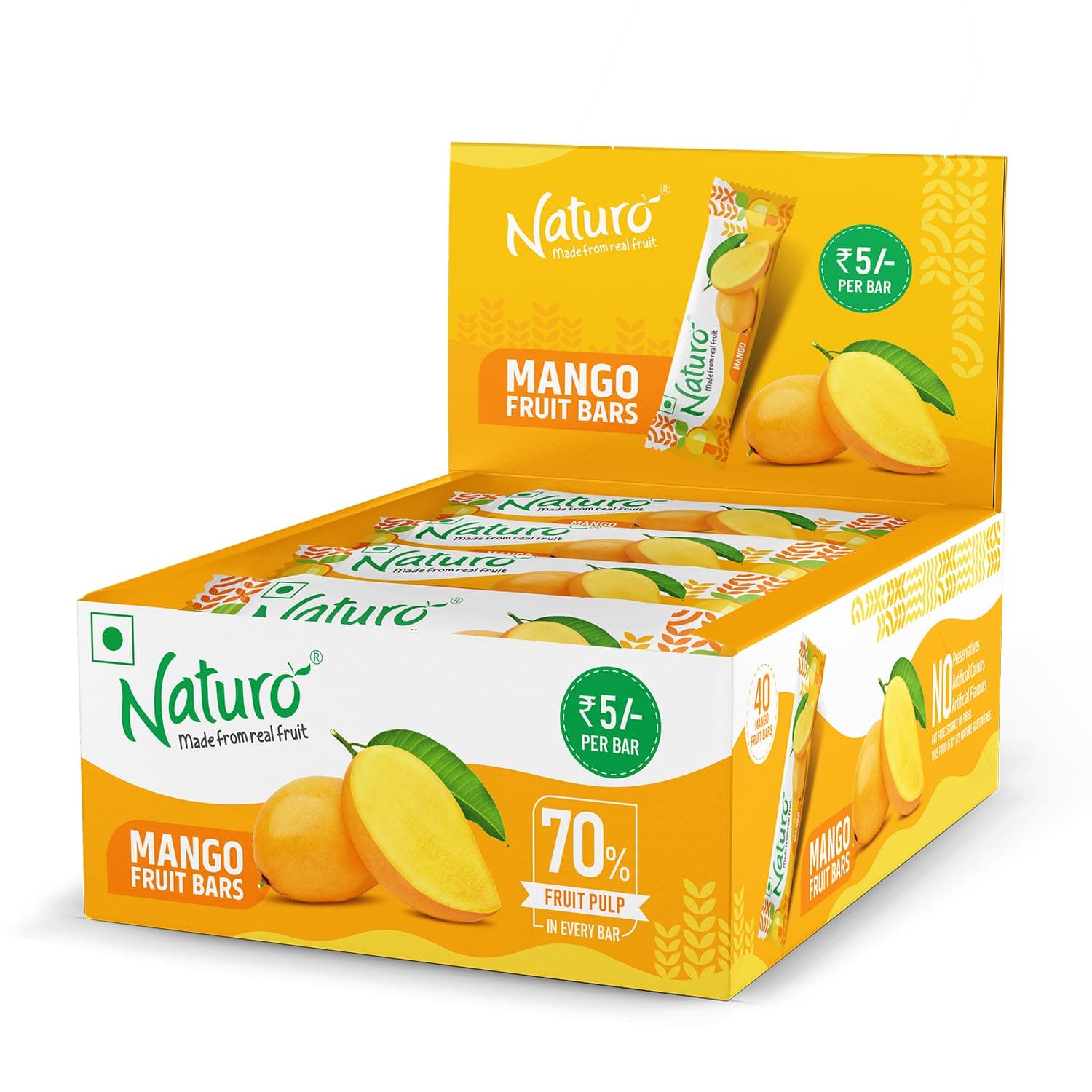 - Mango Fruit Bars – 40 Pack Dispenser | Healthy Back to School Snacks | Real Fruit Snack Bars for Kids & Adults | Aam Papad | Gluten-Free & Vegan