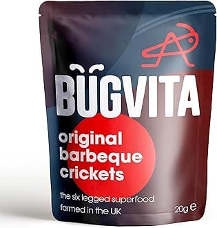 Original BBQ Crickets | 20g | Farmed in the UK | Six-legged Superfood | Edible insects for human consumption