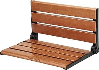 18" Wall Mounted Shower Seat, Shower Bench Wall Mount for Inside Shower, Fold Down Shower Seat, Shower Seats for Adults