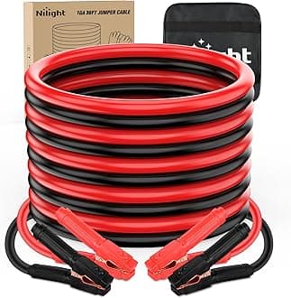 Nilight Jumper Cables for Car Battery 1 Gauge 30 FT Booster Cable Heavy Duty 900 A CCA with Carrying Bag Jump Start Emergency Kit Pickup Truck RV Vans SUV