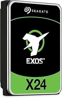 Seagate Exos X24 16TB Enterprise Internal Hard Drive HDD - 6GB/s SAS 7200RPM 2.5M MTBF (ST16000NM002H)