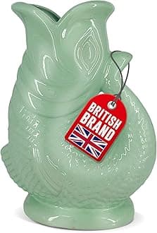 Glug Jug The Bubble Jug® Duck Egg 1.5L Litre Extra Large Fish Shaped Decorative Ceramic Glugging Cocktail, Water and Gin Gurgling Pitcher