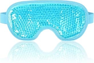 NEWGO Cooling Eye Mask for Puffy Eyes, Reusable Hot Cold Therapy Gel Cold Eye Mask for Migraine, Headache, Dark Circles, Dry Swollen Eyes, Sinus Pain-Light Blue