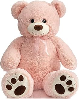 HUG 'n' FEEL SOFT TOYS Teddy Bear, Soft Toys, Teddy Bear 3 feet for Girls, Birthday Gift for Girls, Birthday Gift, Boyfriend, Husband, Wedding, for Couple Special, Plush & Stuffed Toys (3 feet, Pink)