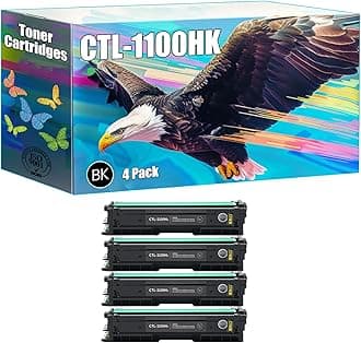 CTL-1100HK Toner Cartridges Compatible for Pantum CP1100 CP1100DW CM1100DN CM1100DW CM1100ADN CM1100ADW Printers, High Yield 3000 Pages, Bright Colors Clear Printing (4 Pack Black)