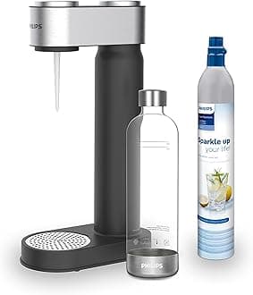 Philips Water ADD4902BK/10 GoZero Sparkling Water Maker, Plastic, 1 Liter, Black